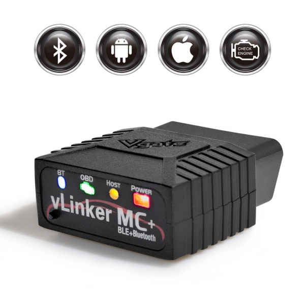 Vgate Vlinker MC+ Pro Grade Bluetooth OBD Interface for iOS Android and Windows