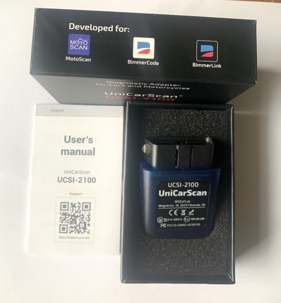 Unicarscan UCSI-2100 Bluetooth OBD2 Adapter